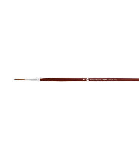 Series 109/T round brush for lettering with Kolinsky sable hair and long handle.