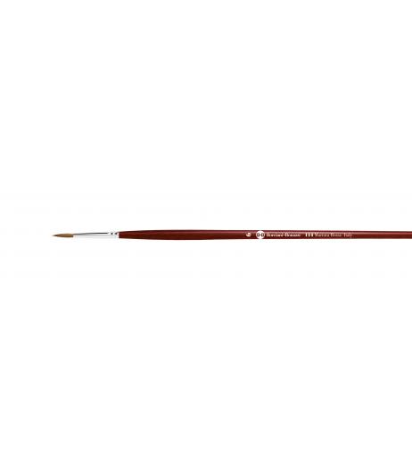 Series 114 round brush with red sable hair and long handle.