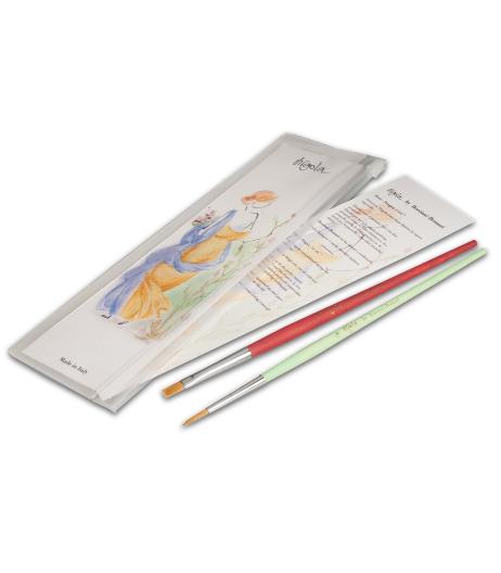 KIT ARTE 2 pennelli  Serie Virgola by Borciani & Bonazzi