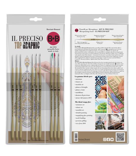 KIT 9 PENNELLI "IL PRECISO" TOP GRAPHIC  Serie BeB