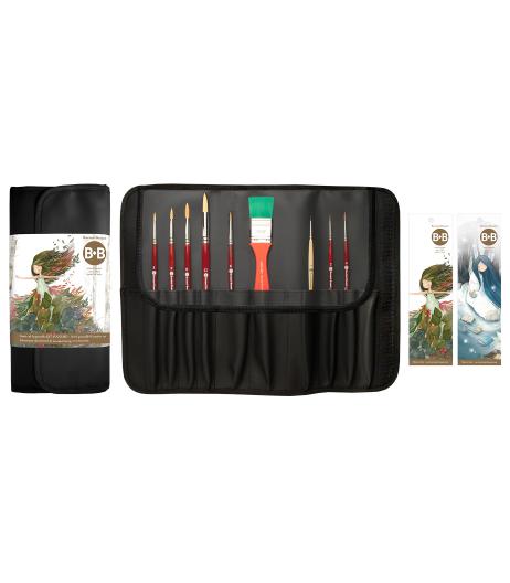 9-BRUSH ADVANCED KIT "Watercolour Stories" by Laura Cortinovis Serie BeB