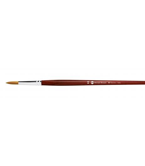Series 13 round brush with gold synthetic fibre and long handle.