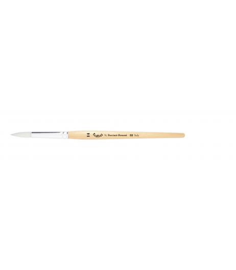 Series 32 round brush with white synthetic fibre and short handle