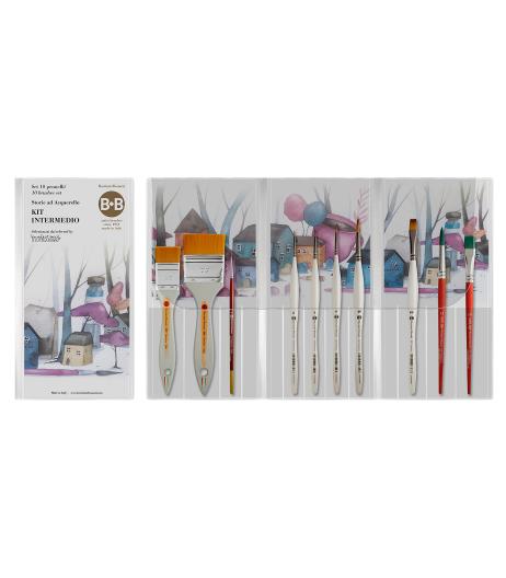 10-BRUSH INTERMEDIATE KIT "Watercolour Stories" by Laura Cortinovis Series BeB