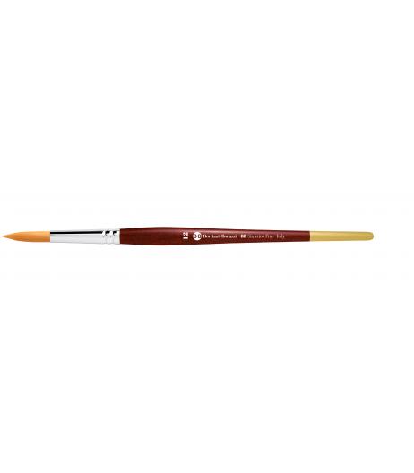 Series 85 round brush, with gold synthetic fibre and short handle.
